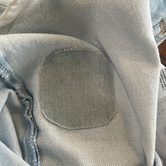 Levis Jeans Wedgie Straight No Waistband light wash raw hem button fly sz 29 - Picture 17 of 17